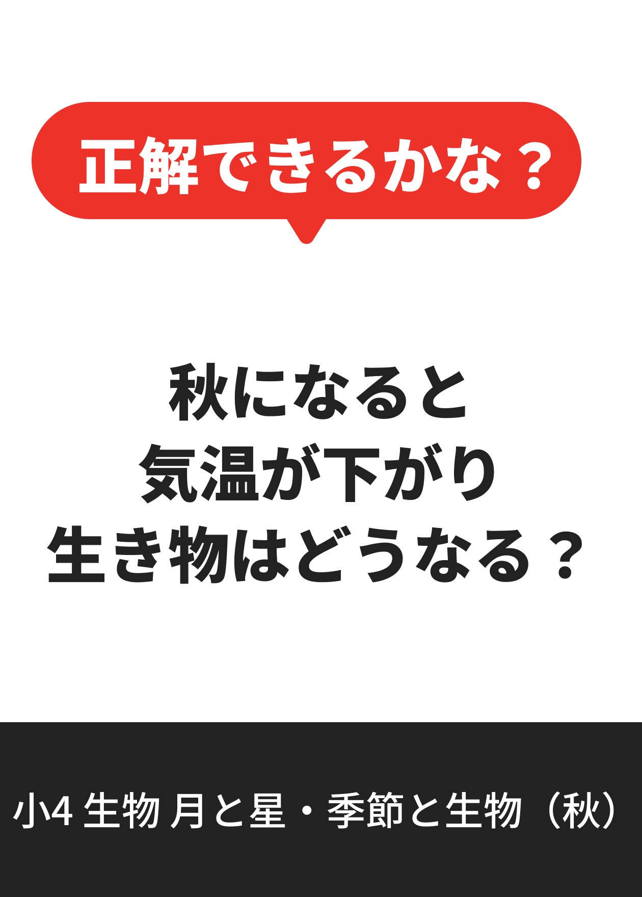 小4 生物 月と星・季節と生物（秋）
