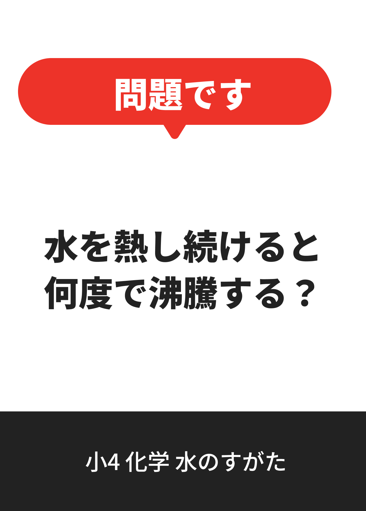 小4 化学 水のすがた