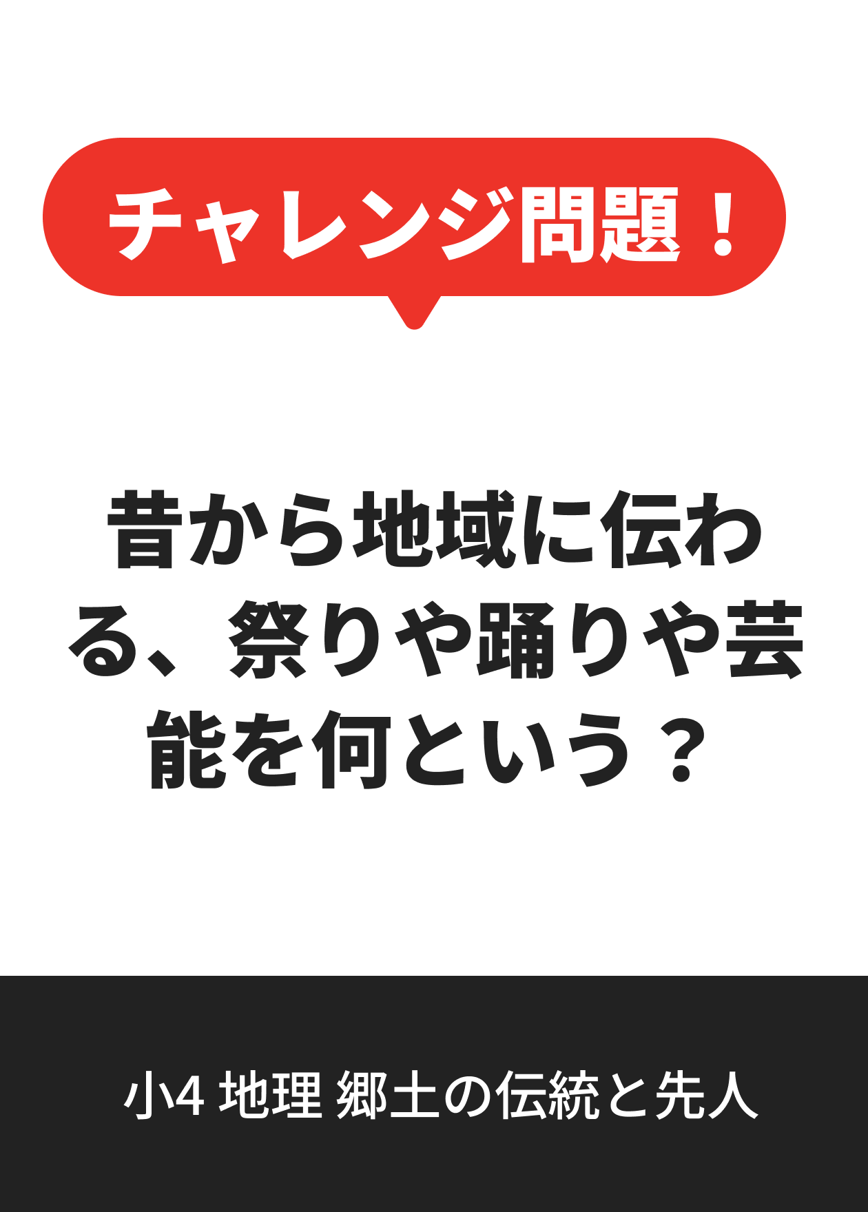小4 地理 郷土の伝統と先人