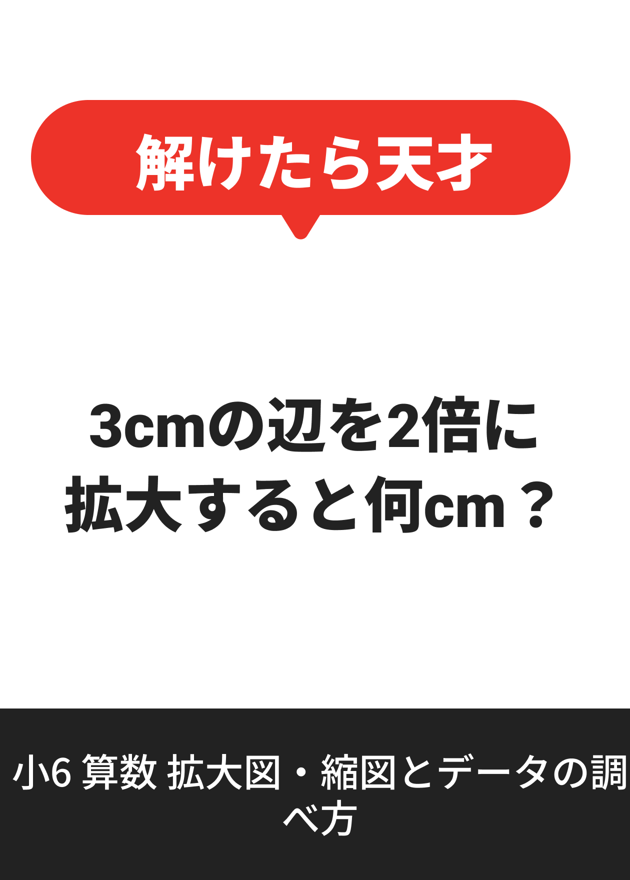 小6 算数 拡大図・縮図とデータの調べ方
