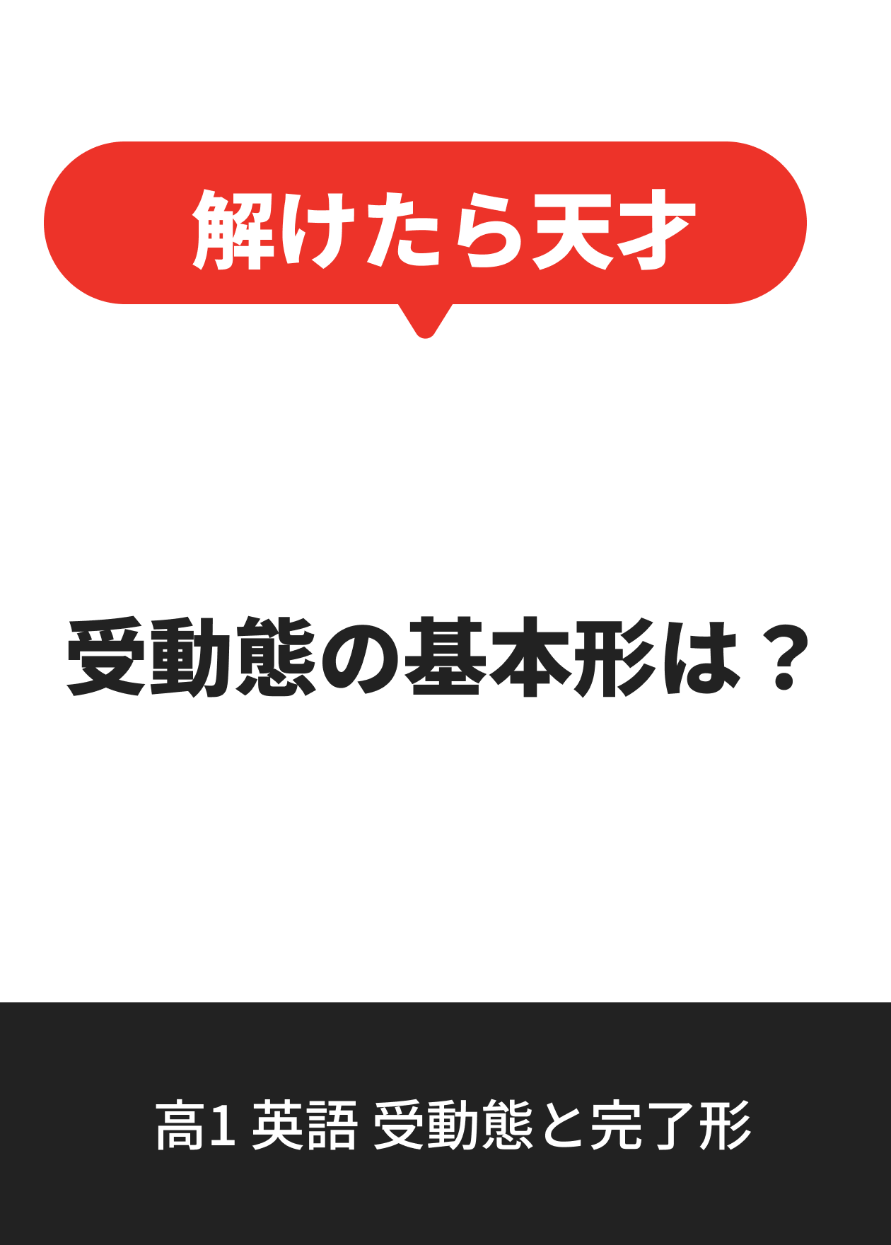 高1 英語 受動態と完了形