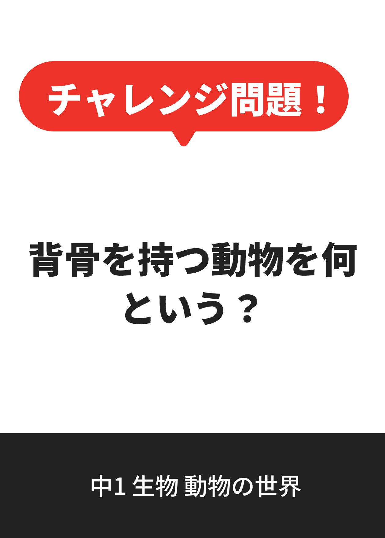 中1 生物 動物の世界