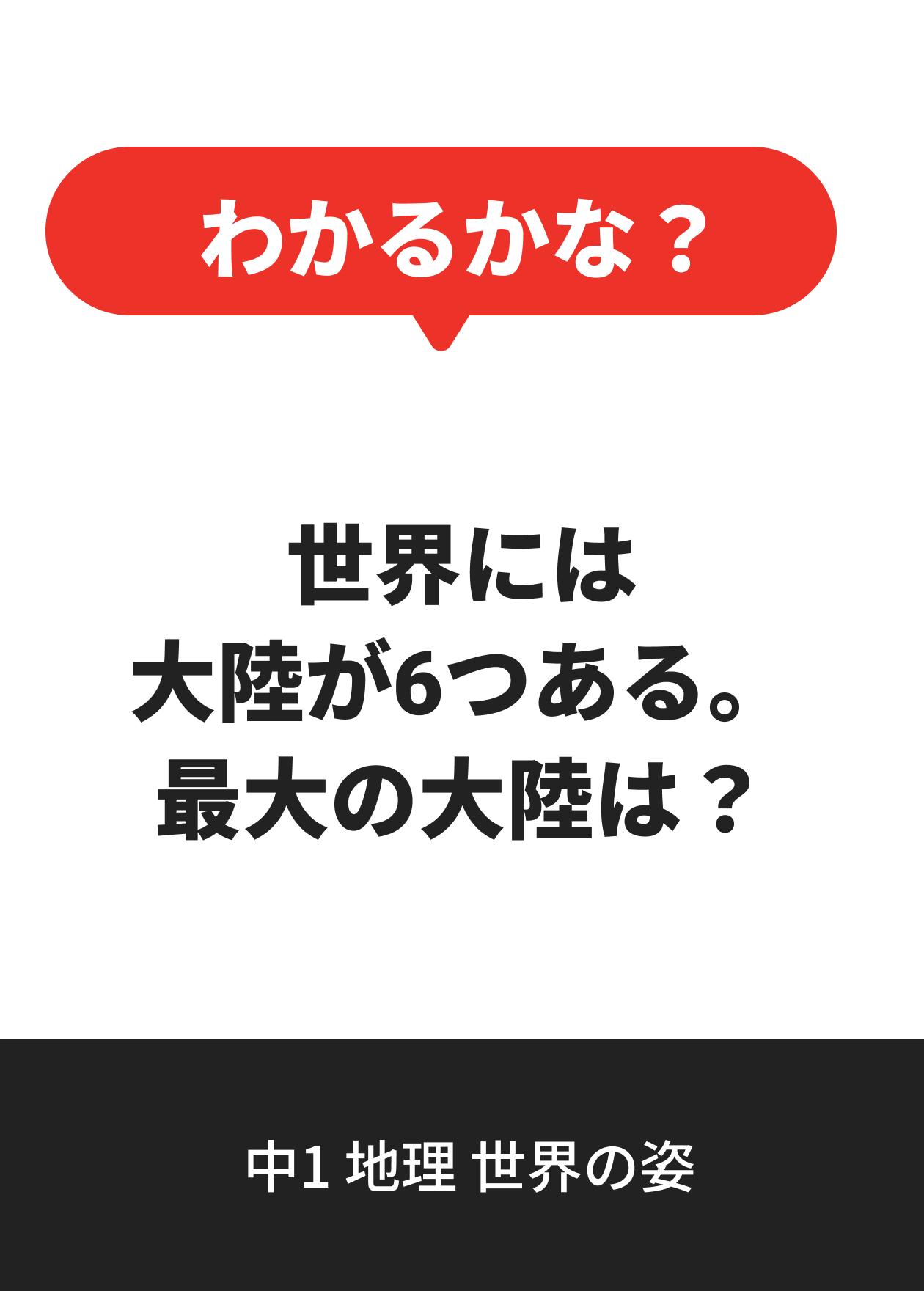 中1 地理 世界の姿