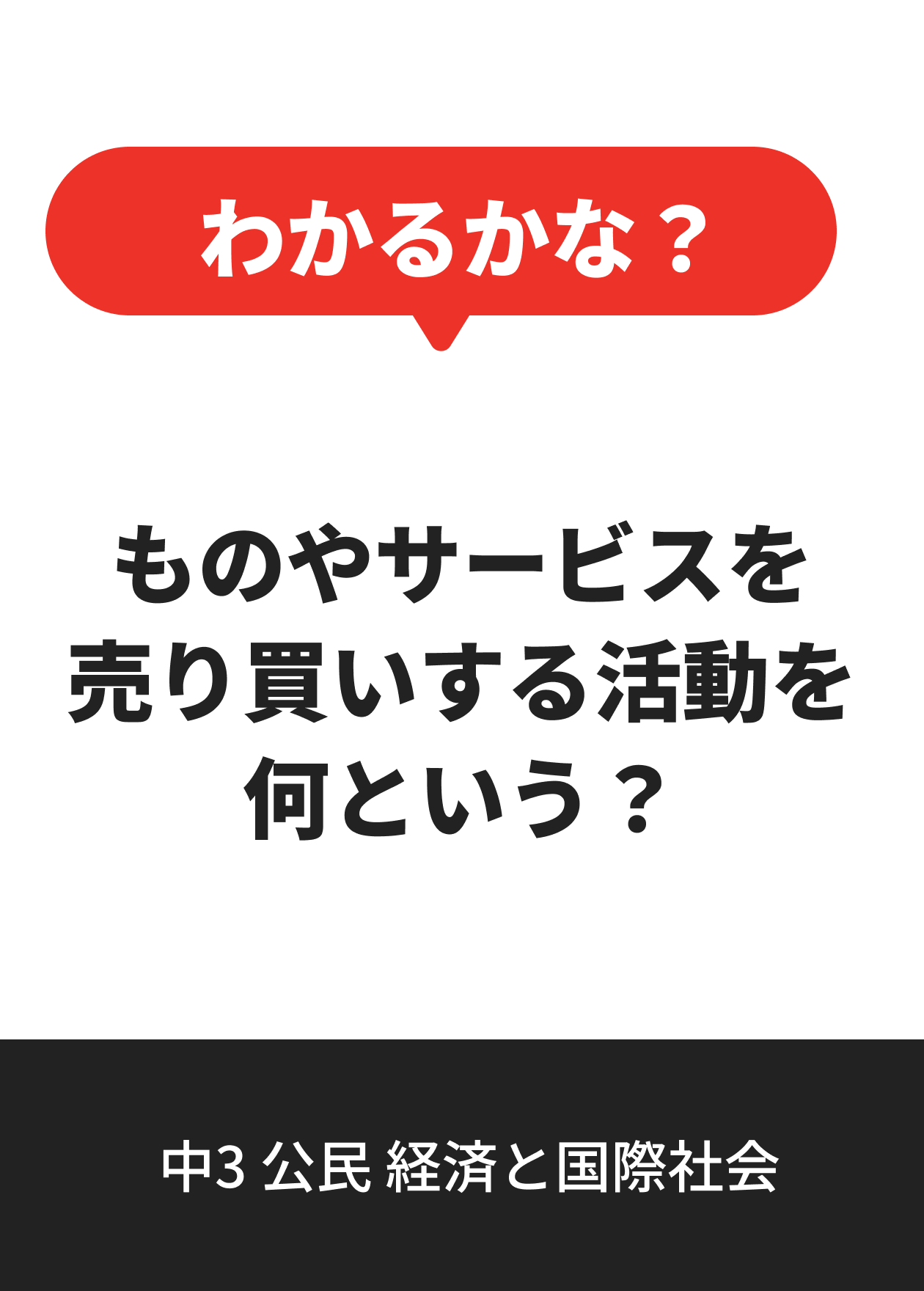中3 公民 経済と国際社会