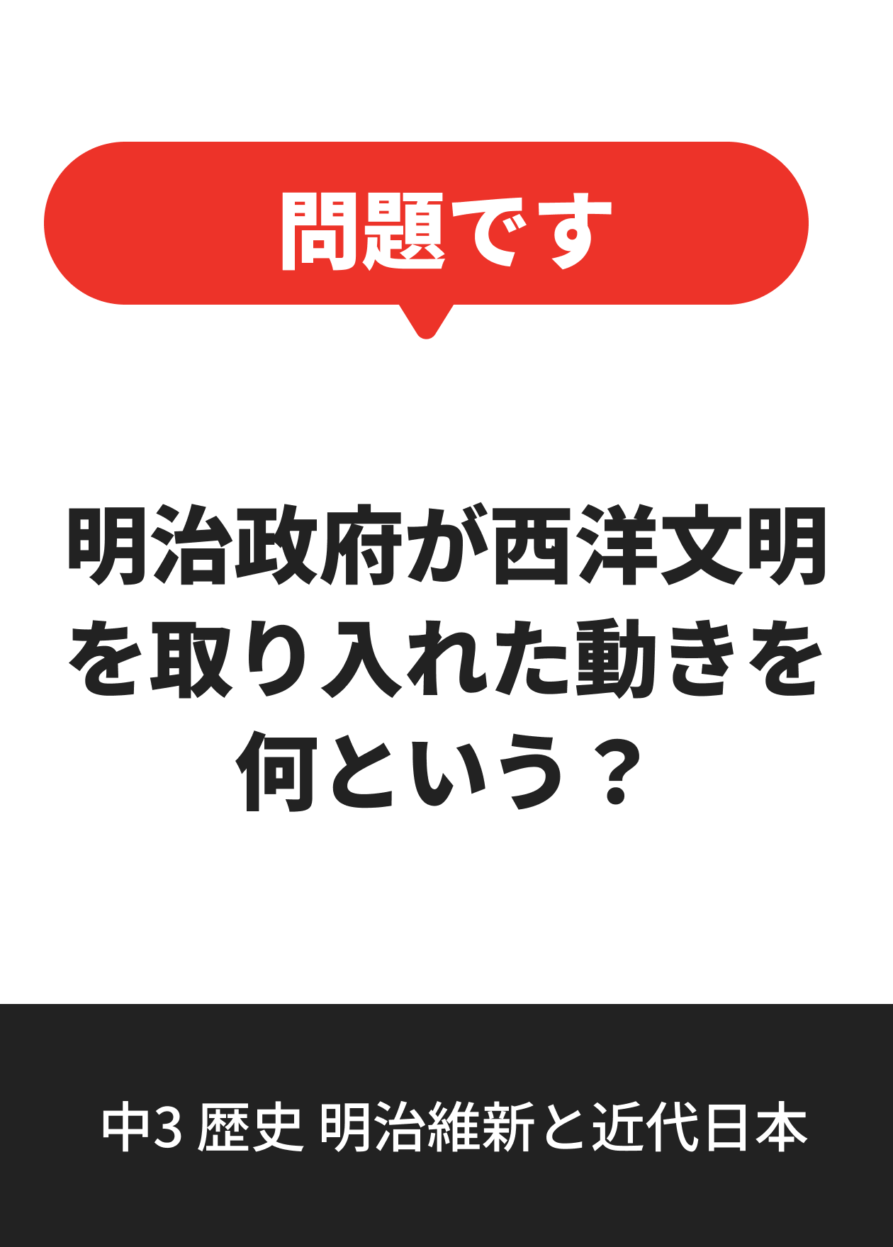 中3 歴史 明治維新と近代日本